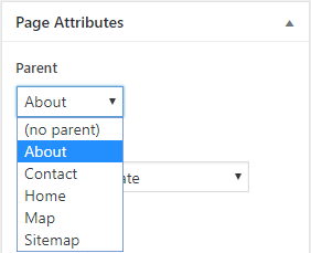 Parent Page Attributes